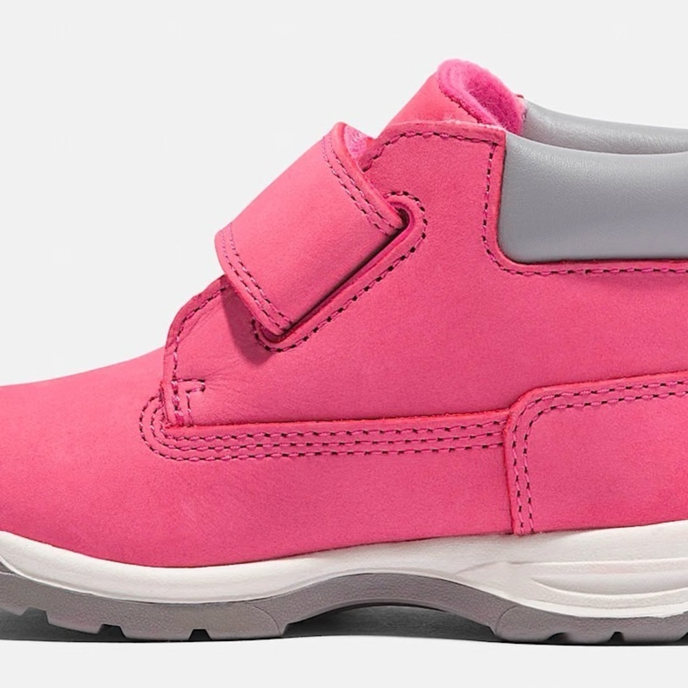 Timberland Kids Bright Pink and Gray Boots - Picture 6 of 8